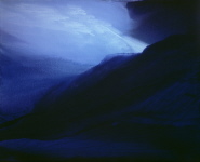 Bergblau, Acryl, 2001, 60/80 cm