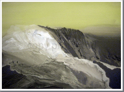 Gletschererde 1, Gouache, 2006, 48/64 cm