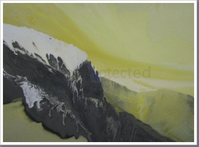 Gletschererde 2, Gouache, 2007, 48/65 cm