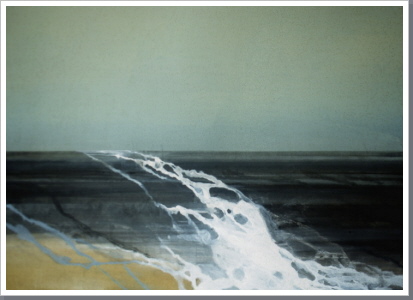 Welle, Gouache, 1995, 70/100 cm